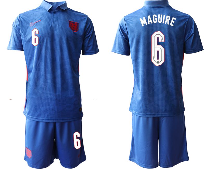 Men 2020-2021 European Cup England away blue #6 Nike Soccer Jersey